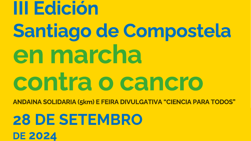 Cartel III Andaina En Marcha Contra o Cancro de Santiago de Compostela
